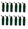 Natural Farms 4 oz Green Cosmo Plastic Bottles -12 Pack Empty Bottle Refillable - BPA Free - Essential Oils - Aromatherapy   Black Flip Top Snap Cap - Made in the USA