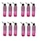 4 oz Pink Cosmo Plastic Bottles -12 Pack Empty Bottle Refillable - BPA Free - Essential Oils - Aromatherapy   Black Flip Top Snap Cap - Made in the USA - by Natural Farms