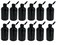 Natural Farms 4 oz Black Boston Plastic Bottles -12 Pack Empty Bottle Refillable - BPA Free - Essential Oils - Aromatherapy   Black Flip Top Snap Cap - Made in the USA