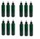 Natural Farms 8 oz Green Cosmo Plastic Bottles -12 Pack Empty Bottle Refillable - BPA Free - Essential Oils - Aromatherapy   Black/Natural Twist Top Cap - Made in the USA
