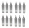 Natural Farms 8 oz Clear Cosmo Plastic Bottles -12 Pack Empty Bottle Refillable - BPA Free - Essential Oils - Aromatherapy   White Twist Top Caps - Made in the USA
