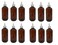 Natural Farms 8 oz Amber Boston Plastic Bottles -12 Pack Empty Bottle Refillable - BPA Free - Essential Oils - Aromatherapy   White Twist Top Caps - Made in the USA