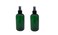 Natural Farms 8 oz Plastic Green Boston BPA FREE Bottles - 2 Pack Empty Refillable Containers - Essential Oils Cleaning Products - Aromatherapy   Black Fine Mist Sprayers - Made in the USA