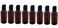 Natural Farms 2 oz Plastic Amber Boston BPA FREE - Boston Bottles - 8 Pack Empty Refillable Containers - Essential Oils - Hair - Black Smooth Disc Caps - Made in the USA