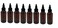 Natural Farms 2 oz Amber Boston BPA FREE - Boston Bottles - 8 Pack Empty Refillable Containers - Essential Oils - Hair   Black Twist Open/Close Cap - Made in the USA