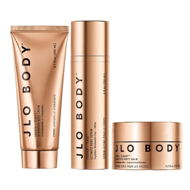 JLO BEAUTY The Ultimate Body Trio   Includes 4.2 fl oz Booty Balm, 4 fl oz Body Serum &amp; 6.7 fl oz Body Cream   Firms for Smooth Skin