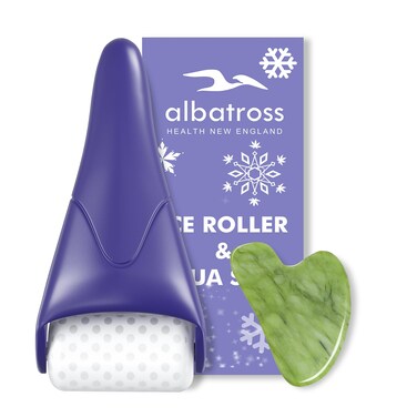 Ice Roller &amp; Gua Sha Set, Skin Care for Face Wrinkles and Puffiness, Self Facial Massage Tools