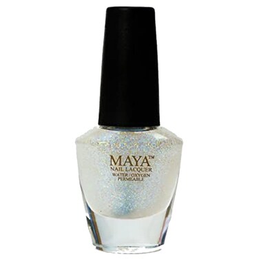MAYA Nail Lacquer (Glitter Top Coat Nail Polish). Breathable, Halal, Made in the USA
