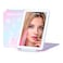 Impressions Vanity Hello Kitty Touch Pad Mini Mirror for Purse, Pastel Gradient Artwork Portable Compact Mirror with Lights, Soft Touch Control, Flip Cover, and Adjustable LED Lighting