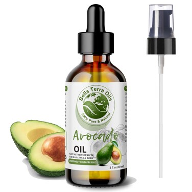 Bella Terra Oils - Avocado Oil 8 oz - A Luxurious Dive into Natural Avocado Benefits, Enriched with Potassium &amp; Folic Acid, Elevate Your Skin Care Routine