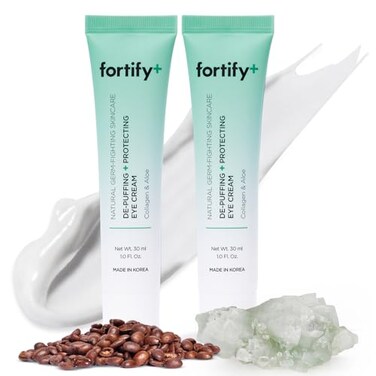 Fortify 9-in-1 Natural Skincare Eye Cream &ndash; 2 Pack Anti-Aging Under Eye Cream for Dark Circles, Puffiness &amp; Bags Under Eyes &ndash; 30ML