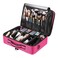 Royal Brands Travel Makeup Organizer Case, Hobby Organizer Professional Cosmetic Makeup Bag Organizer Accessories Case Tools (Medium (13.5x4x9), Pink)