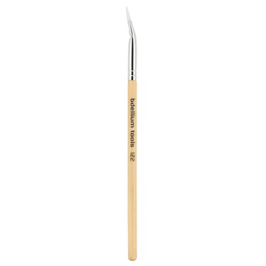 Bdellium Tools Professional Makeup Brush - Special FX Series 122 Bent Glue - With Soft Synthetic Fibers, For Smoothing Fine Details in Sculptures (Bamboo, 1pc)