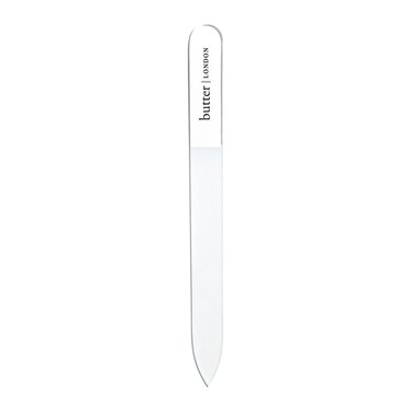 butter LONDON Signature Glass Nail File, Laser-Etched Grind Surface, Reusable, Prevents Breakage and Splitting, 1 ct.