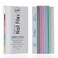 Nail File Washable 12 Pack Color Coded Emery Boards Variety Pack Nail Filer Gray Zebra Serrated Edge Square End Fingernail Files (Assorted)