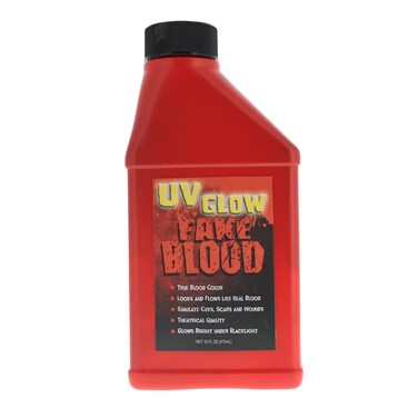 UV GLOW Fake Blood 16 Oz - GLOWS Under Blacklight