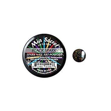 Mia Secret Professional Spark Collection Acrylic Powder 1/4 oz (Pick Your Color) (Black Spark)