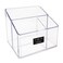 Isaac Jacobs Clear Acrylic 3-Compartment Organizer, Remote Holder &amp; Multi-Functional Makeup, Brush, Pen &amp; Pencil Storage Solution, for The Home, Bathroom, Office, Child&rsquo;s Desk (3-Section, Clear)