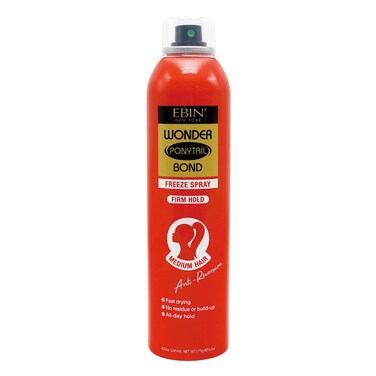 EBIN NEW YORK Wonder Ponytail Bond Freeze Spray Firm Hold - Medium Hair 8oz/ 245ml  Long Lasting Hold, 24-Hour Frizz Control, Shine Enhancing, Fast-Drying, Lightweight, All Hair Types
