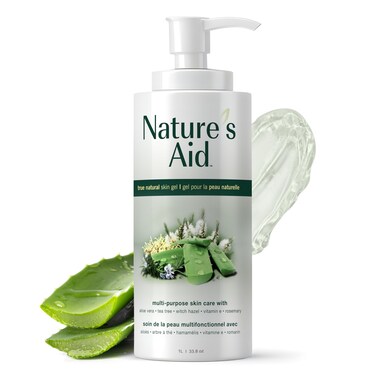 Nature&rsquo;s Aid Original Skin Gel with Aloe Vera Extract for Dry, Flaky &amp; Itchy Skin   Facial Acne, Brown Spots, Toner &amp; Cleanser   Sunburn   Skin Rashes   Bug Bites &amp; Stings   Shaving, Waxing &amp; Laser