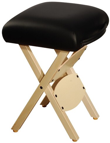 Therapist's Choice Wooden Folding Massage Stool (Black)