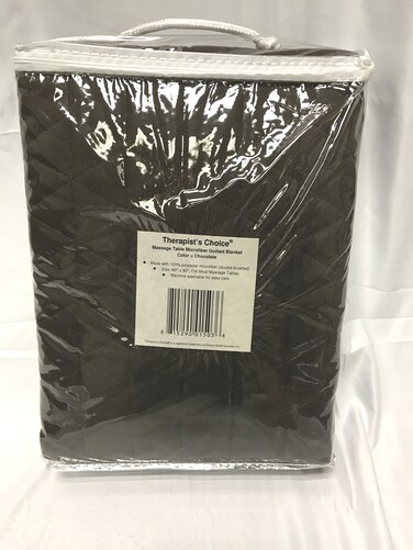 Therapist's Choice&reg; Microfiber Quilted Blanket for Massage Tables, 60" x 90" (Chocolate)