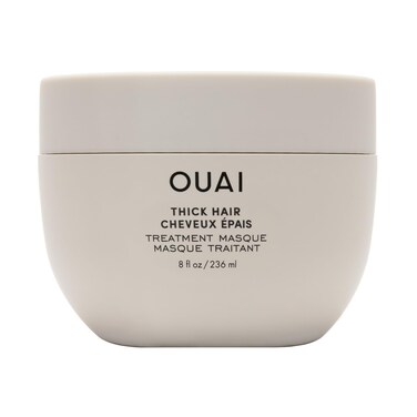 OUAI Thick Hair Mask - Hair Treatment Masque with Almond Oil, Olive Oil, &amp; Hydrolyzed Keratin to Restore Damaged Hair - Phthalate &amp; Paraben Free Hair Masque (8 fl oz)