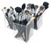 byAlegory Storage Cubes for Organizing Vanity Makeup Brushes and Cosmetic Beauty Items - Clear