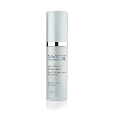 Glowbiotics Advanced Vitamin C Brightening Serum: Pigmentation Reduction, Collagen-Boosting, Reduces Wrinkles and Dark Spots, Probiotic-Enriched, Airless Pump, 1 fl. oz