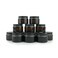 Glass Amber 1oz Jar - 12 Packs, Empty Round Jars For Beauty Products, Lotion, and Powders - Black Lid - Small Candle Jars