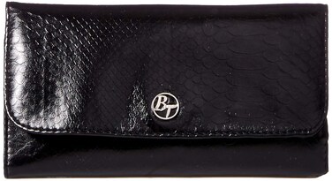 Bellaterra Cosmetics Makeup Brush Set with Natural Synthetic Bristles, 10 Pieces, Black