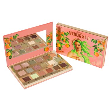 Lime Crime Eye &amp; Face Palette, Venus XL II - 18 Highly Pigmented Matte and Metallic Shades of Earthy Tones in Pinks, Neutrals &amp; Greens - Highly Pigmented Color &amp; Easy to Blend - Mirrored Box