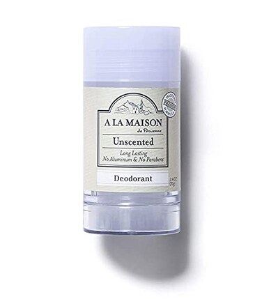 A La Maison de Provence Natural Aluminum-Free Deodorant Traditional French Milled Formula   Long Lasting Safe and Effective   Free of SLS, Parabens and Sulfates (2.4, Unscented)