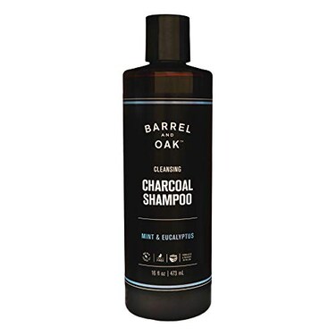 Barrel and Oak - Cleansing Charcoal Shampoo, Clarifying Shampoo, Hair Care for Men, Deep Cleans &amp; Purifies, Hydrates &amp; Soothes Dry Scalp, Essential Oil-Based Scent, Vegan (Mint &amp; Eucalyptus, 16 oz)