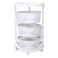dbest products Octopus 360 3 Tier Rolling cart Kitchen Organization Plastic Rotating Fruit Basket Teacher Classroom Supplies Organizer Makeup Storage Hair Salon Trolley Swivel Lockable Wheels Bar