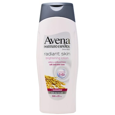 Avena Instituto Espa&ntilde;ol Radiant Skin Body Lotion with Vitamin E and B3, Soft and Even Tone, for All Skin Types, 17 Fl Oz, Bottle