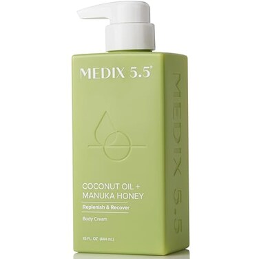 Medix 5.5 Coconut Body Lotion + Manuka Honey Cream, Coconut Oil Lotion For Women &amp; Men, Natural Coconut Cream Moisturizer Body Butter Skin Care Balm For Stretch Marks, Cellulite, 15 Fl Oz