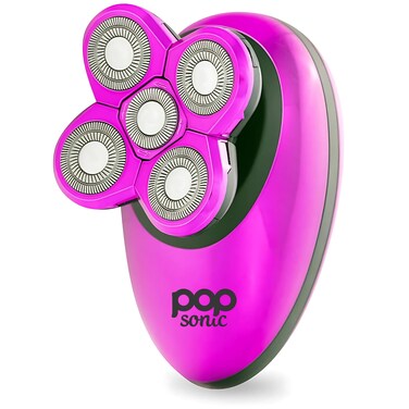 Pop Sonic Shaver for Women (Purple) - 5 Head Women's Electric Shaver - 360 Degree Flawless Hair Remover for Women w/Battery, USB Charging Cord, Cleaning Brush &amp; Manual   Waterproof Trimmer for Women