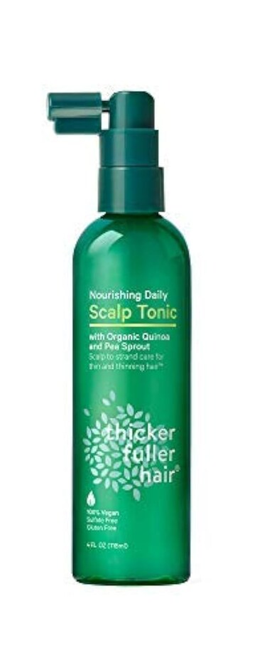 Thicker Fuller Hair Nourishing Daily Scalp Tonic, Green, 4 Fl Oz (T&oacute;nico)