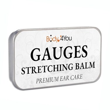 BodyJ4You Ear Stretching Balm - Ear Butter for Guages Earlobe Stretching Cream - Jojoba Wax Castor Oil All Natural Solution - Pure Unrefined Vegan Care for Body Piercing - Pack of 1