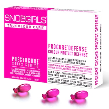 PROCURE Salon Vegan Hair Oil Capsules Color Protect Defense for Colored Hair. Hair serum with Rosemary Oil, Olive Oil, Evening Primrose Oil, Vitamin E, Biotin, Hair Vitamins. Hair gloss. Detangler