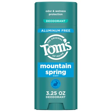 Tom&rsquo;s of Maine Mountain Spring Natural Deodorant for Men and Women, Aluminum Free, 3.25 oz