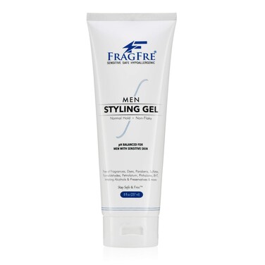Men Hair Styling Gel Fragrance Free 8 oz - pH Balanced for Men with Sensitive Skins - Not Too Firm or Too Light - Just Normal Hold for Normal Hair Styles - Hypoallergenic (Bumps Be Gone!)