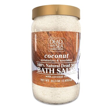 Dead Sea Collection Bath Salts with Coconut &ndash; Pure Dead Sea Salt and Coconut Oil - Nourishing Soothing and Relaxing Skin and Muscle &ndash; 34.2 Oz