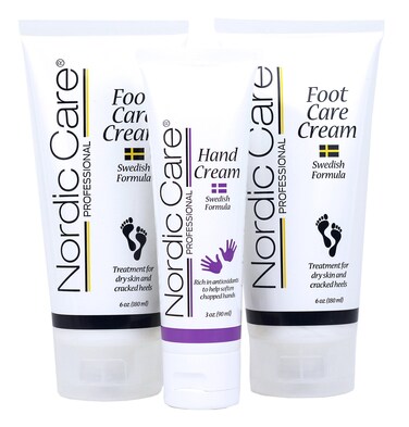 Nordic Care Foot Care Cream (2 pack) + Hand Cream   Hydrates and Treats Severely Dry Feet &amp; Cracked Heels   Urea &amp; Glycerin Relieves Itchy Dry Skin