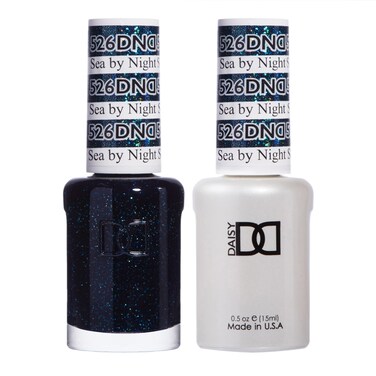 DND Gel Black Polish Set, UV/LED GelPolish and Air Dry Nail Lacquer, Matching Chip-Free Polish Duo, 0.5 Fl Oz Each