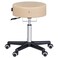 Master Massage Glider Ergonomic Round Swivel Adjustable Rolling Hydraulic Stool Barber Dental Chair in Cream for Therapist, Clinic, Tattoo, Spas, Facial, Beauty, Lash, Salons, Home, Studio, Office