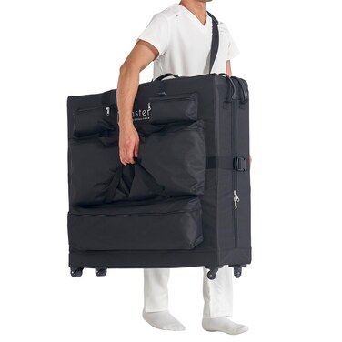 Master Massage Universal Size Wheeled Massage Table Carry Case with Wheels, Oversized Carrying Bag for Foldable Massage Bed with Castors-Fits 27&rdquo; to 32&rdquo; Width Folding Massage Table- Black