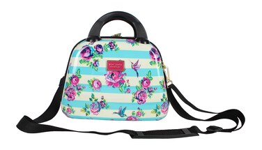 Betsey Johnson Hardside Cosmetic Case - Lightweight Small Size Hardshell Travel Hand Makeup Bag - Adjustable Shoulder Strap - Bag for Women and Girls - Multi-Functional Case