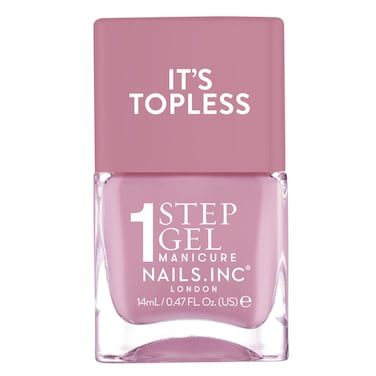 Nails Inc It's Topless Gel Nail Polish, 4-in-1 Base Coat, Treatment, Color &amp; Top Coat, Long Lasting, Strong, Chip Free Nails, Glossy Salon Quality Manicure At Home, Vegan, Cruelty Free, Shade Lily